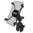 RAM X-Grip Large Phone Mount with Tough-Claw Small Clamp Base - Short