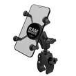 RAM X-Grip Phone Mount with RAM Tough-Claw Small Clamp Base - Short